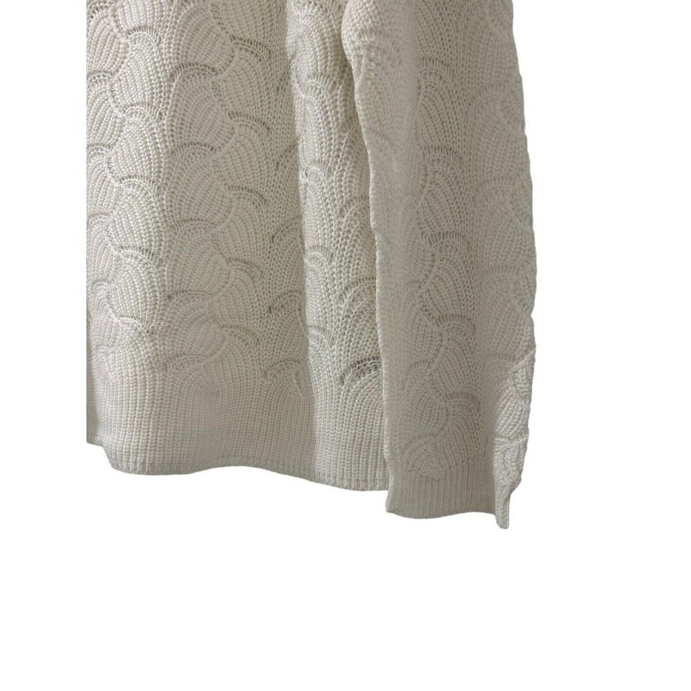 Andree by Unit White Long Sleeve Sweater Medium - Picture 3 of 9